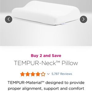 TEMPUR-Neck Pillow - Set of 2 White